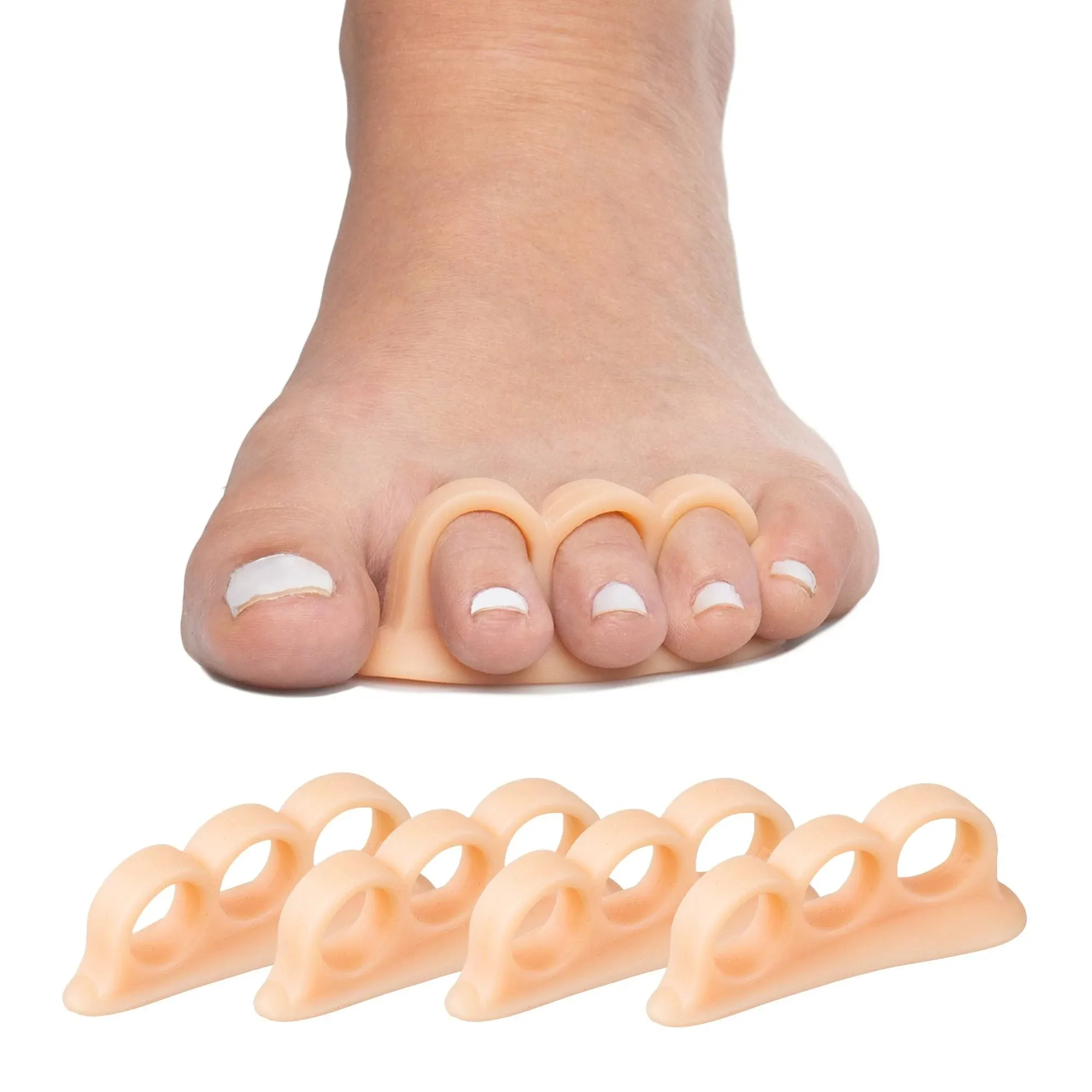 ZenToes Hammer Toe Straightener and Corrector 4 Pack Soft Gel Crests Splints