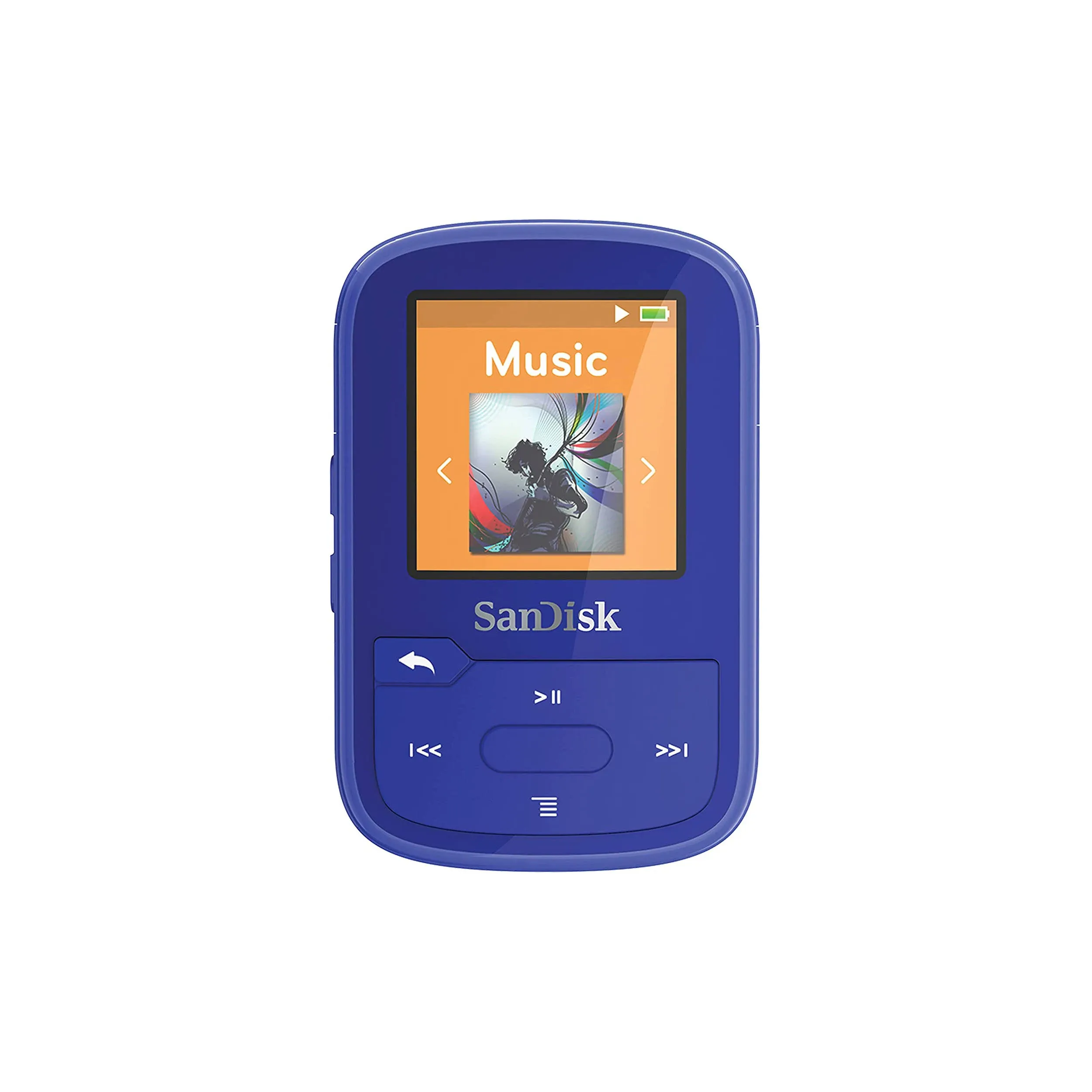 SanDisk Clip Sport Plus MP3 Player 32GB Water Resistant 8000 Songs Blue 