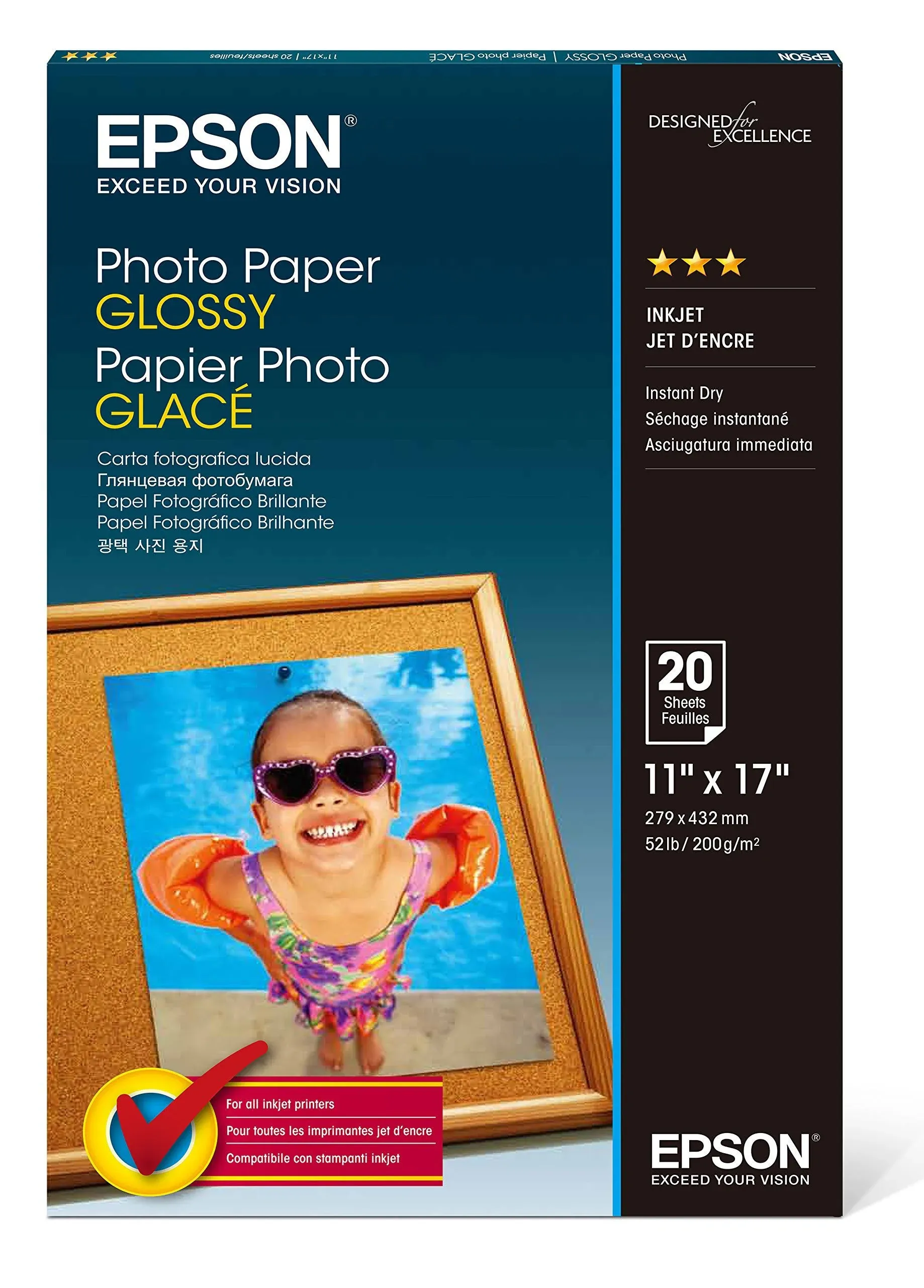 S041156 - Epson Glossy Photo Paper - 20 Sheets