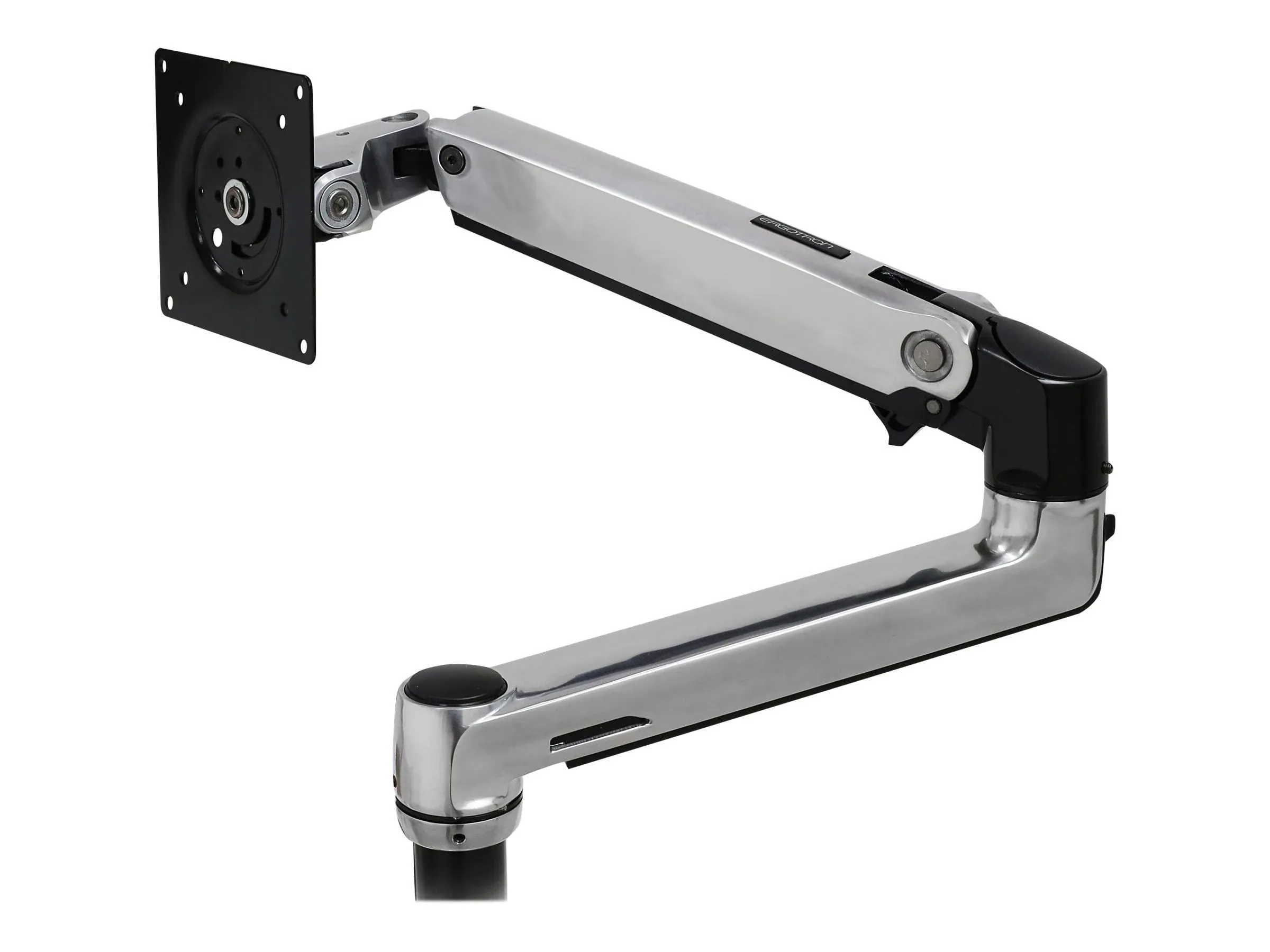 Ergotron LX Tall Pole Monitor Mount: Add-on Arm &amp; Collar Kit (Polished Aluminum)