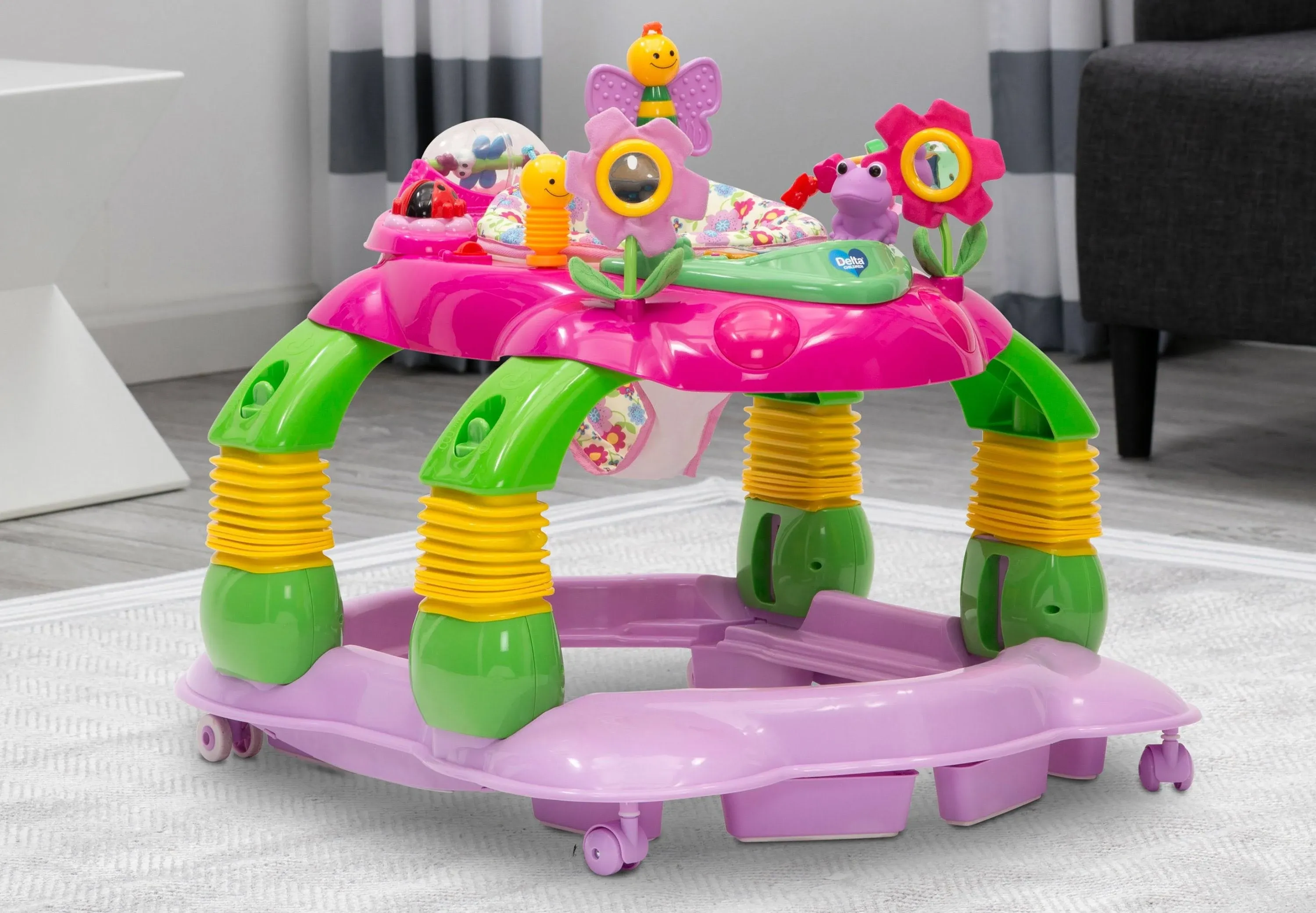 Delta Children Lil Play Station 4-in-1 Activity Walker - Floral Garden