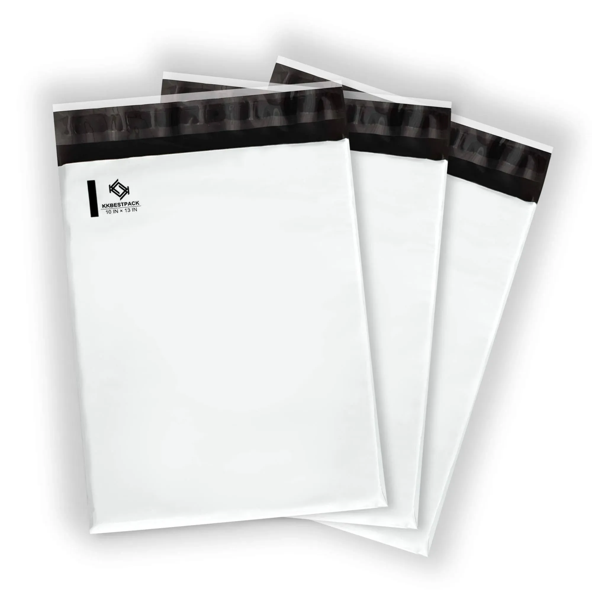 KKBESTPACK Poly Mailers Shipping Envelope Self Sealing Bags (white, 10x13 Pac...