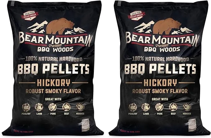 Bear Mountain BBQ All-Natural Hardwood Hickory Smoker Pellets