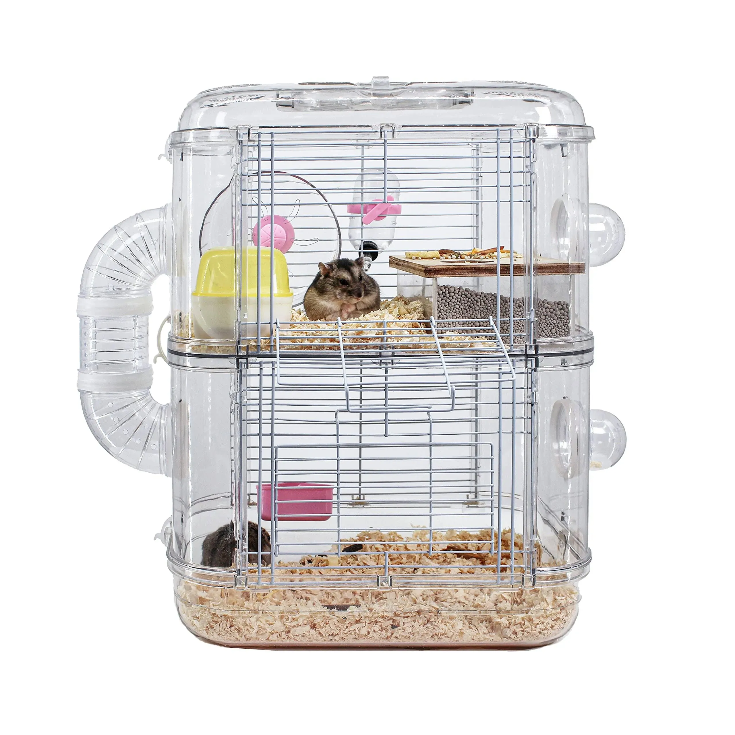 MLOHASING Hamster Cages and Habitatsrat Cage with Hamster Accessories Including Hamster Ballfood Dish Water Bottlesmall Animal Cage and Playpen 125 *