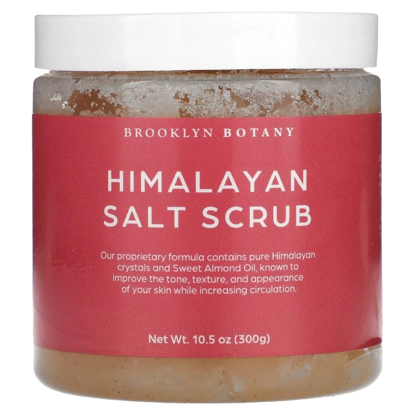 Brooklyn Botany Himalayan Salt Body Scrub - Moisturizing and Exfoliating Body, Face, Hand, Foot Scrub - Fights Stretch Marks, Fine Lines, Wrinkles - Great Gifts for Women & Men - 10 oz