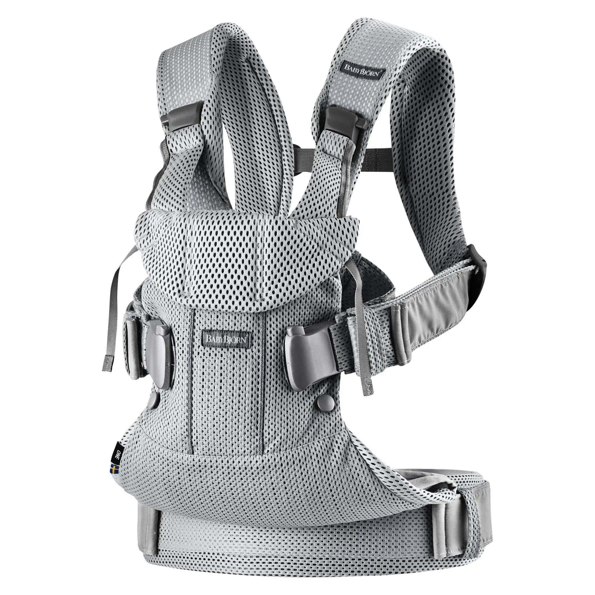 Shop Baby Bjorn Carrier One Air - 3D Mesh - Silver - Li'l Baby Sprouts