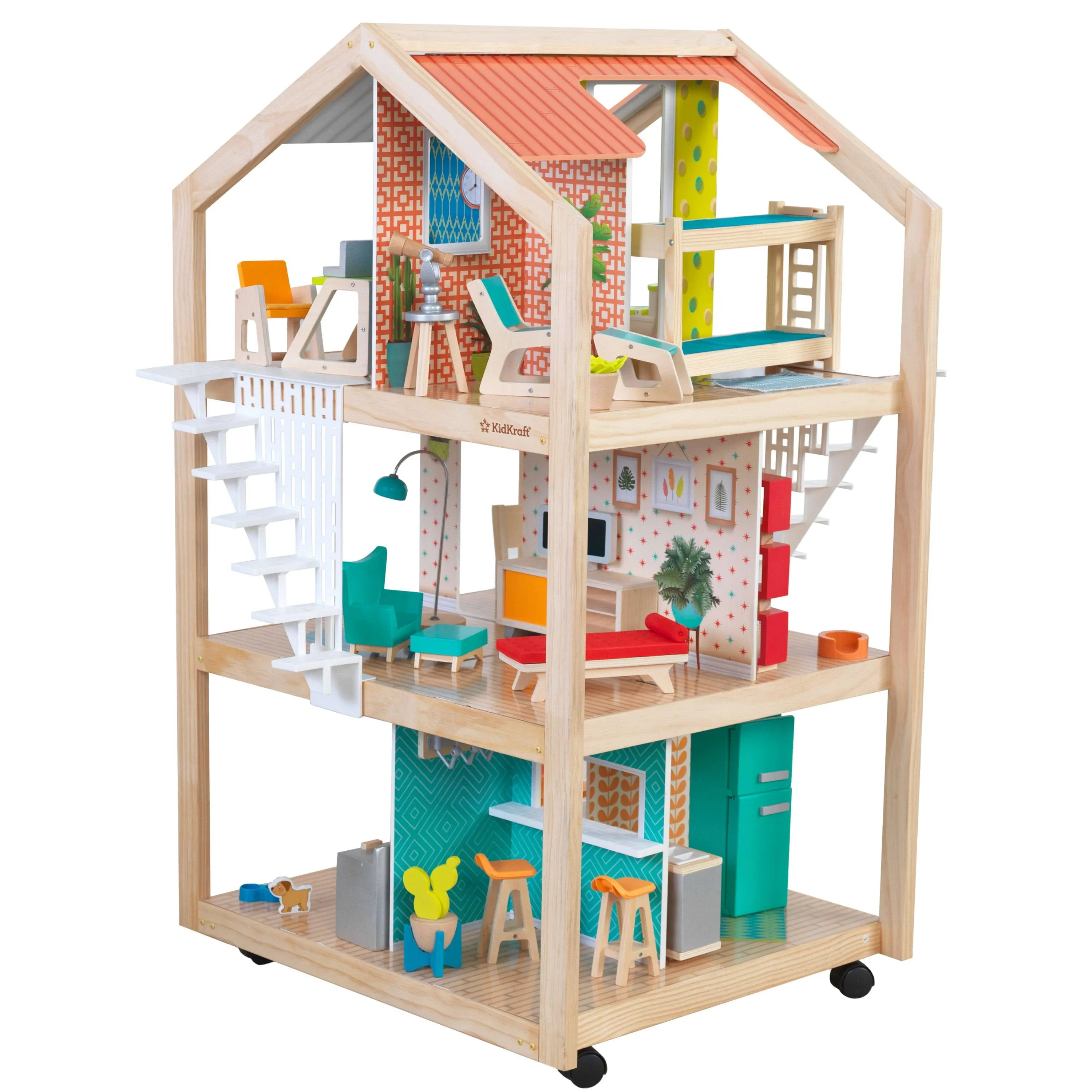 Kidkraft So Stylish Mansion Wooden Dollhouse with 42 Accessories