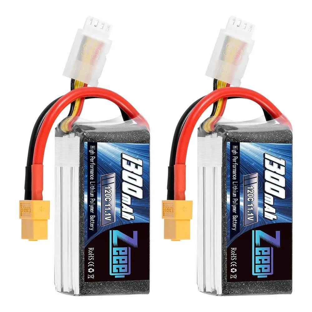 Zeee 11.1V 120C 1300mAh 3S RC Lipo Battery Graphene Battery with XT60 Plug for ...