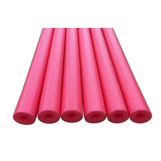 Oodles of Noodles Deluxe Foam Pool Swim Noodles - 6 Pack Red