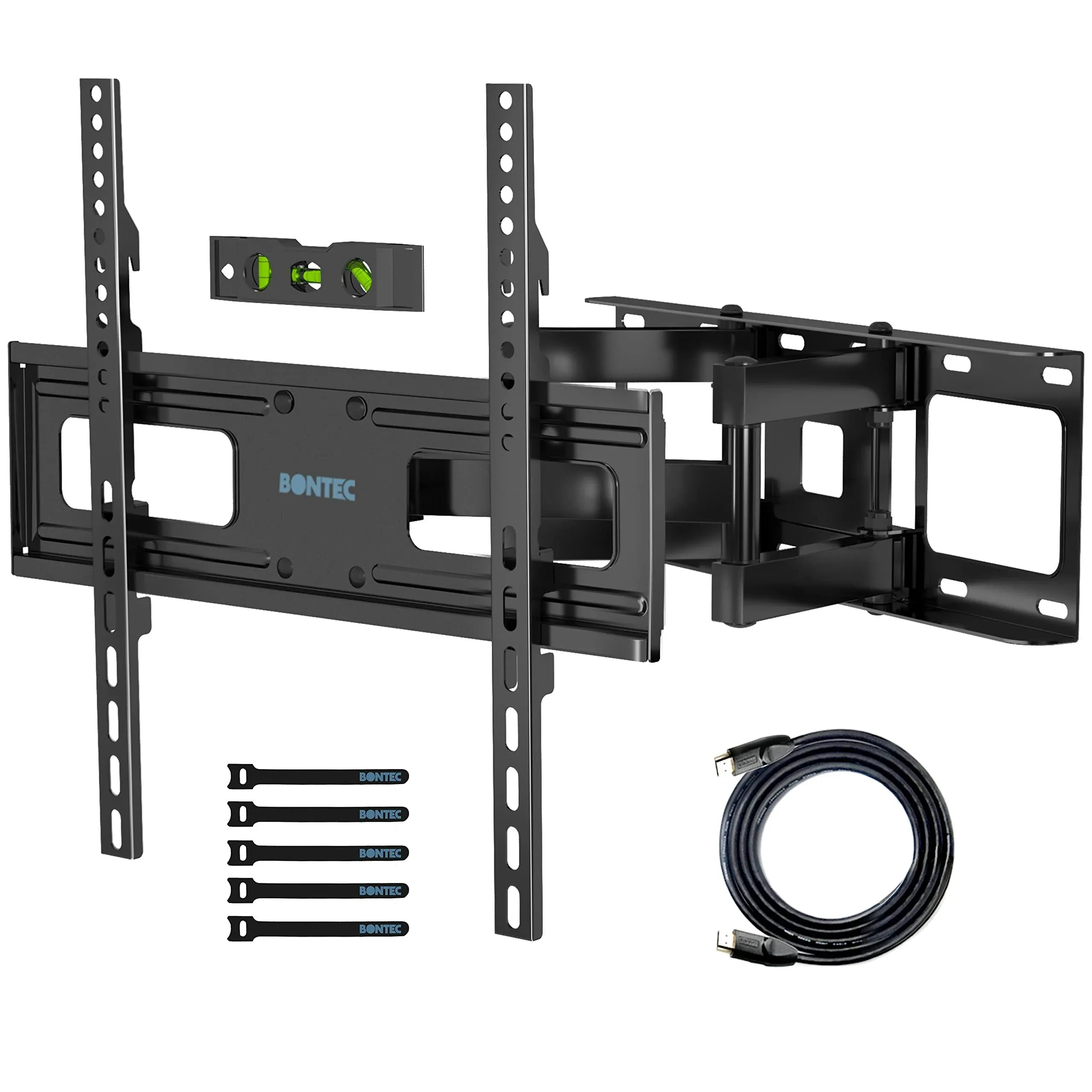 BONTEC Full Motion TV Wall Mount for 23-70&#034; LED OLED OLCD UHD Flat Curved TVs...