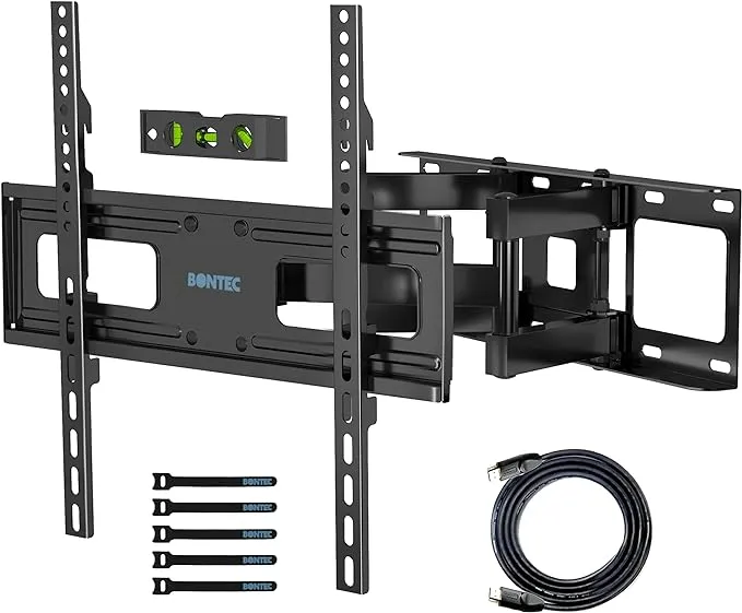 BONTEC Full Motion TV Wall Mount for 23-60&#034; LED OLED OLCD UHD Flat Curved TVs...