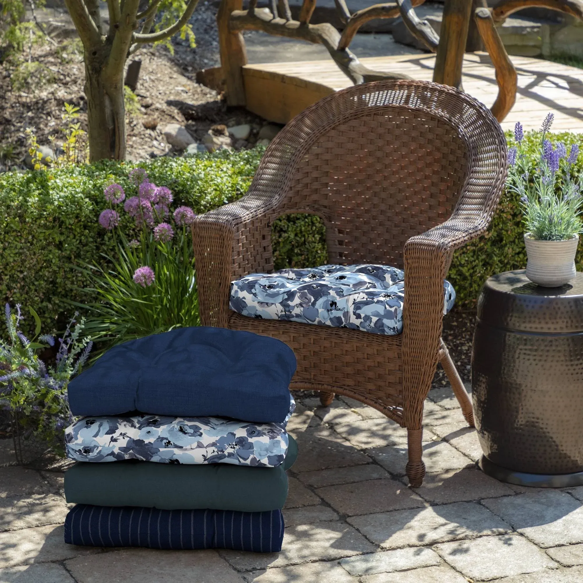 Arden Selections Wicker Seat Cushion Garden Delight 2 Count