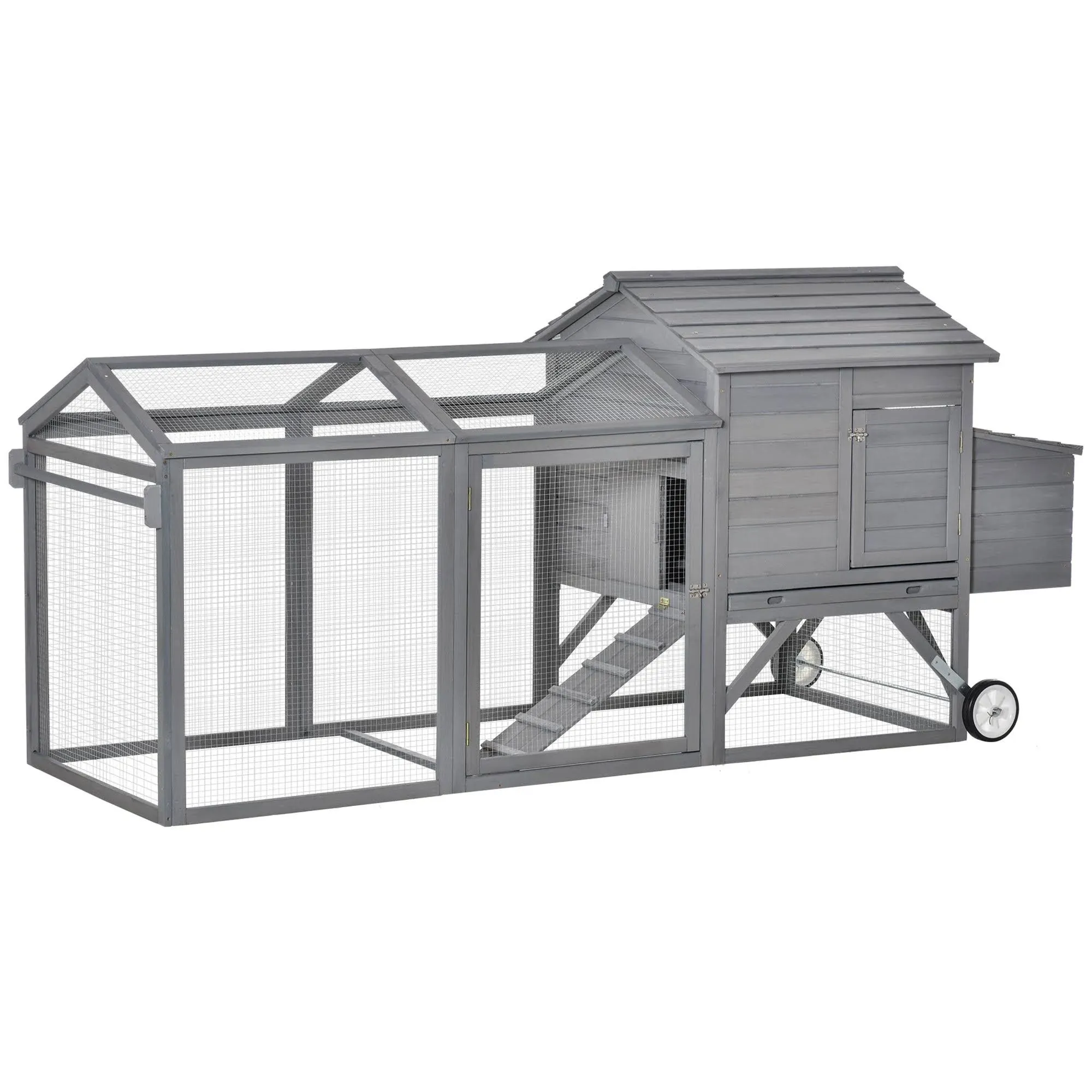 Pawhut Wooden Backyard Hen House Chicken Coop