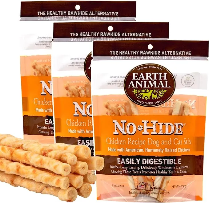 Earth Animal - No-Hide Stix - Chicken - 10 Pack