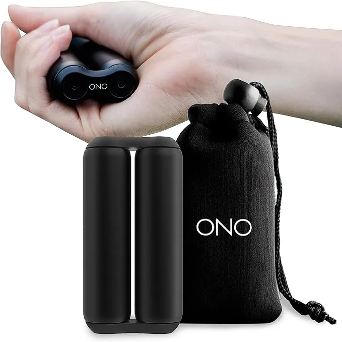 ONO Roller Junior Size, Soft Touch Plastic (Black) - Handheld Fidget Toy for Adults | Help Relieve Stress, Anxiety, Tension | Promotes Focus, Clarity | Compact, Portable Design