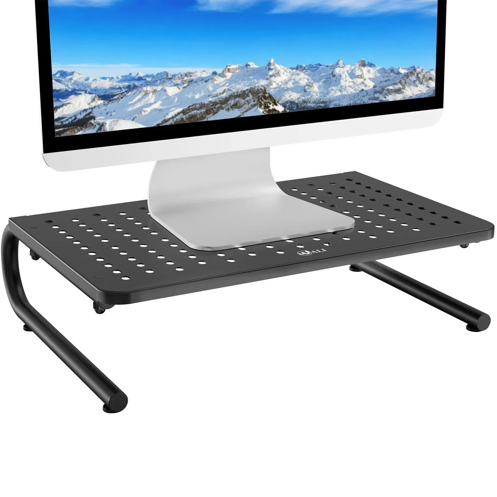 Wali Monitor Stand Riser, Laptop Holder Printer Riser Desk Accessories, Vented ...