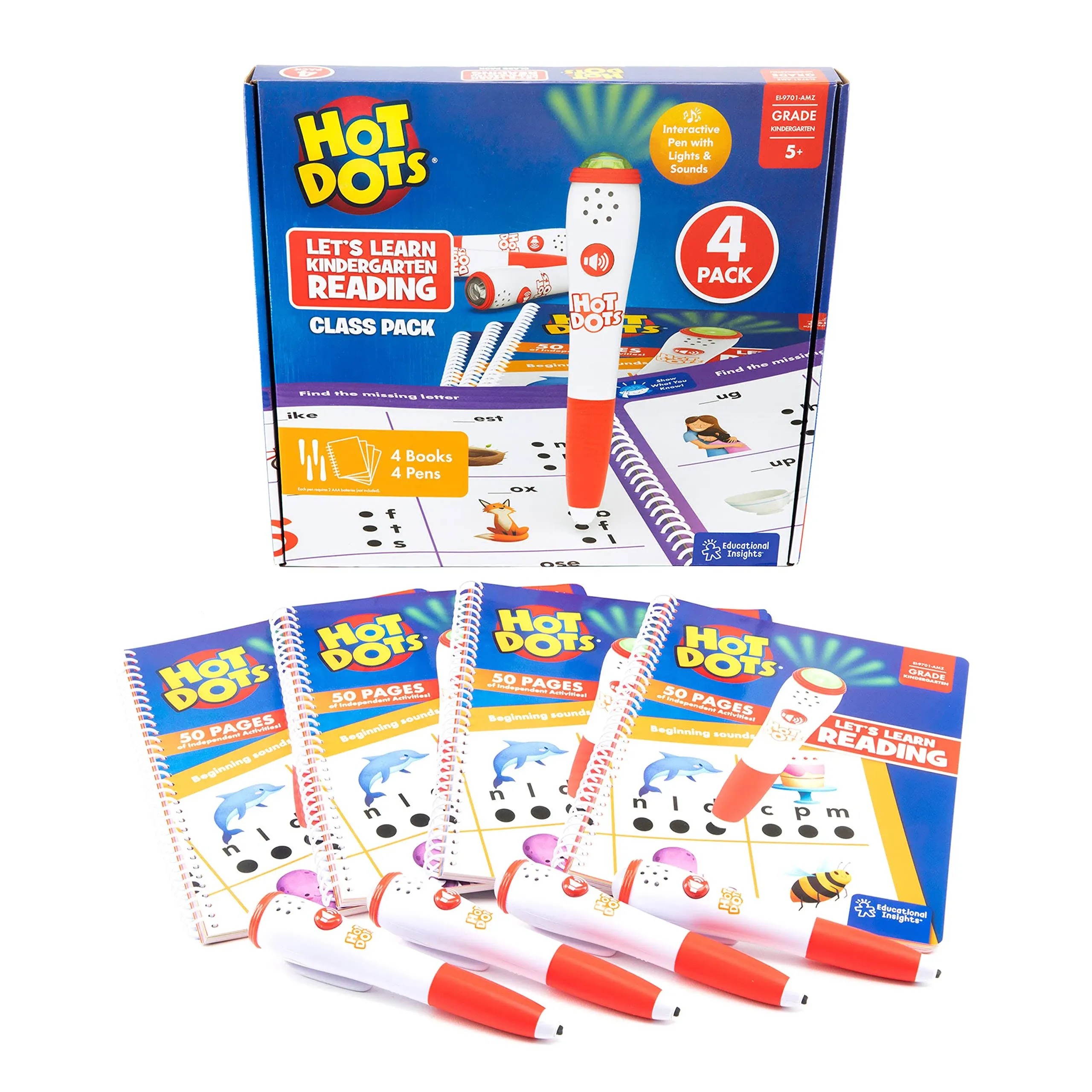 Educational Insights Hot Dots Lets Learn Kindergarten Reading Classroom Bundle4 ...