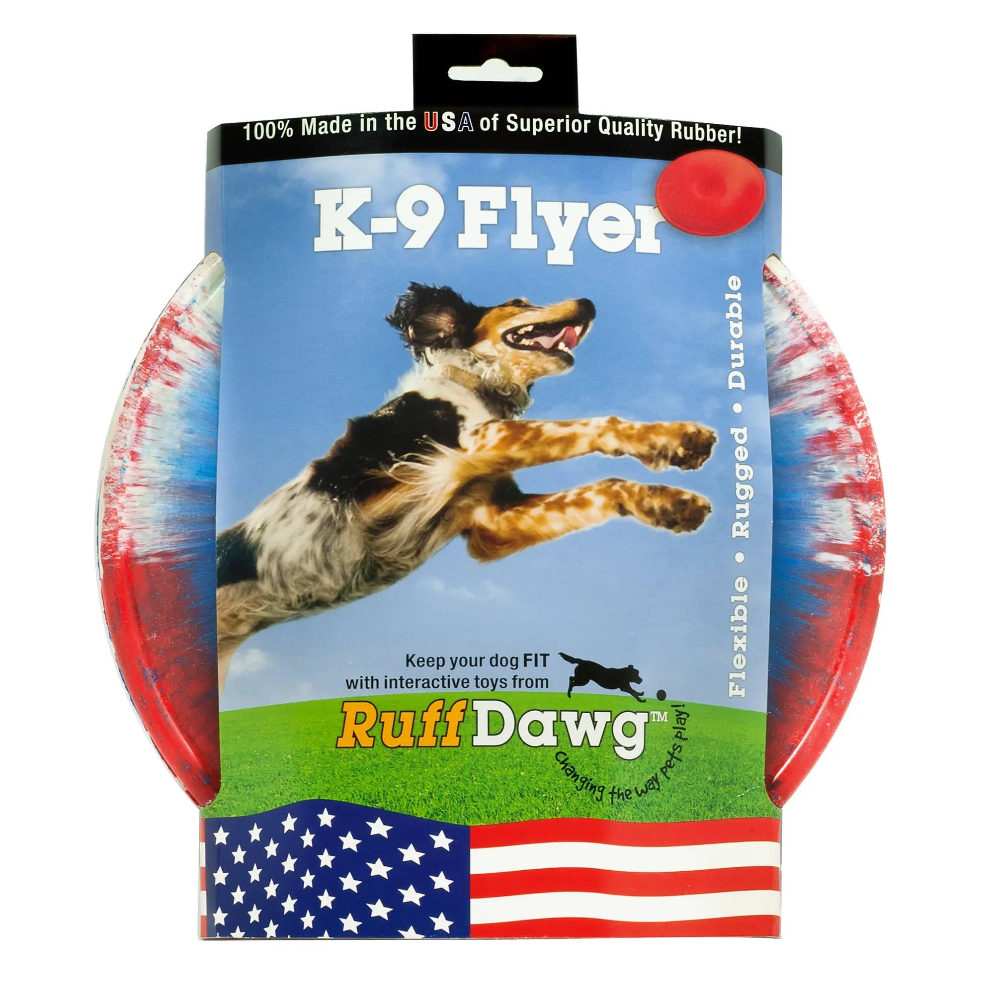 Ruff Dawg Rubber K9 Flyer Dog Toy, Assorted