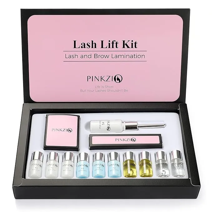 Lash Lift Kit Eyelash Perm Kit, Professional Eyelash Lash Curling, Semi-Permanent Curling Perming Suitable For Salon, Pink