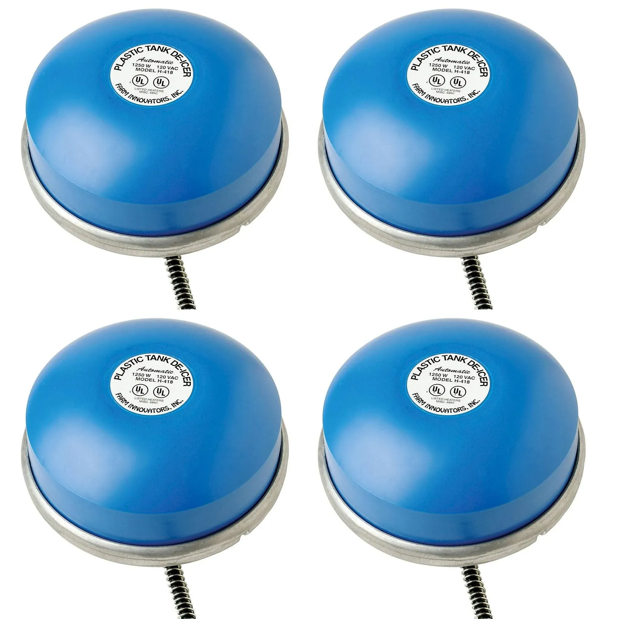 Farm Innovators Ice Chaser 1250 Watt Cast Aluminum Floating Tank Deicer (4 Pack)