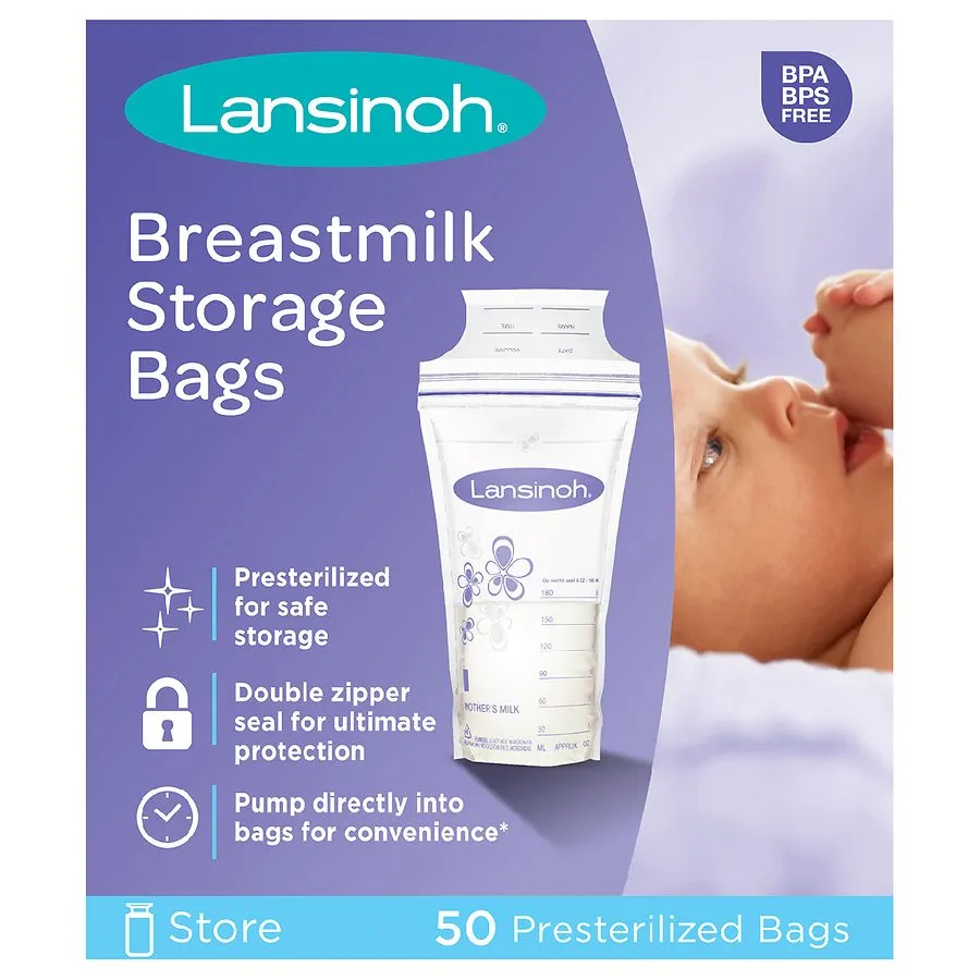 Lansinoh Breastmilk Storage Bags - 50 count