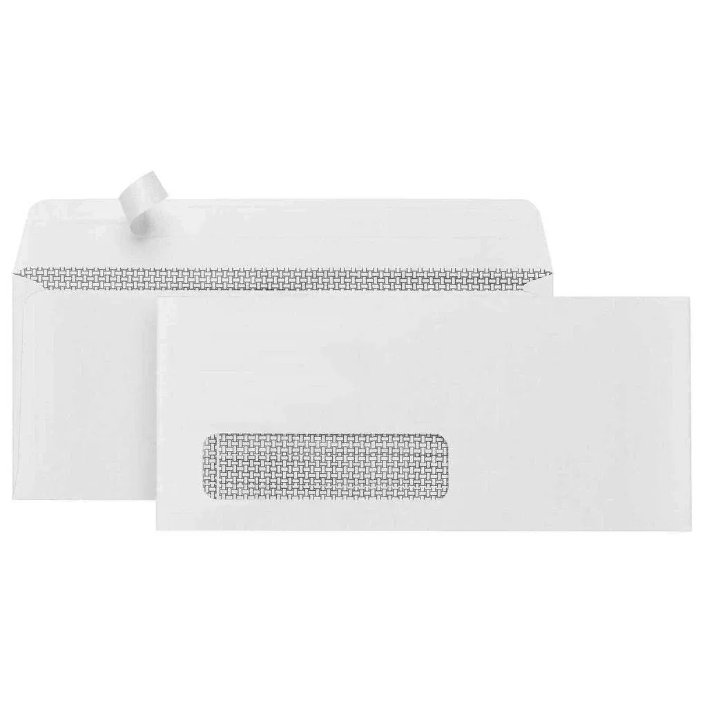 Blue Summit Supplies Self Seal Single Window Security Envelopes