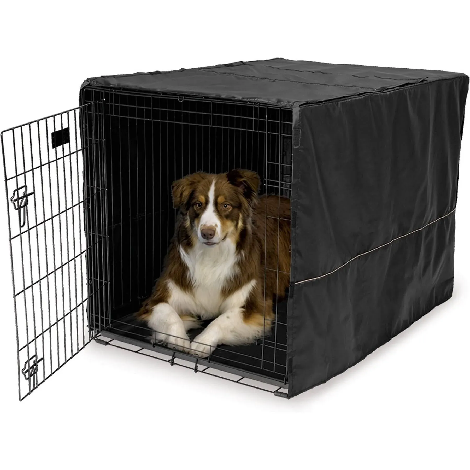 New Mid West Black Quiet Time Crate Cover Privacy Pet Dog 42L x 28W x 30H