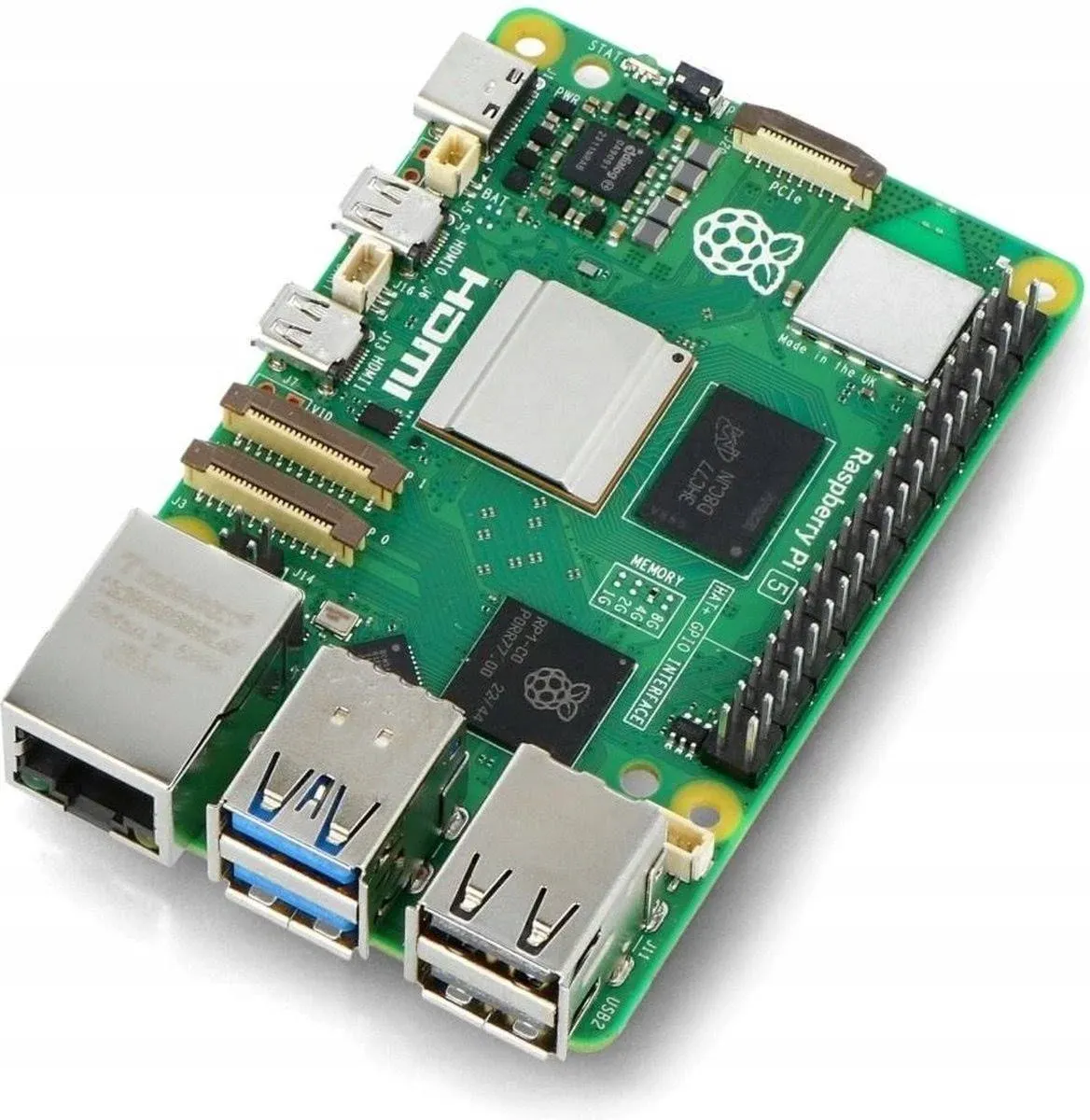 Vemico Raspberry Pi 5 Kit 8GB RAM with 5MP Camera Module for Raspberry Pi, Aluminum Heatsinks 4pcs and Raspberry Pi 5 8GB Board Included