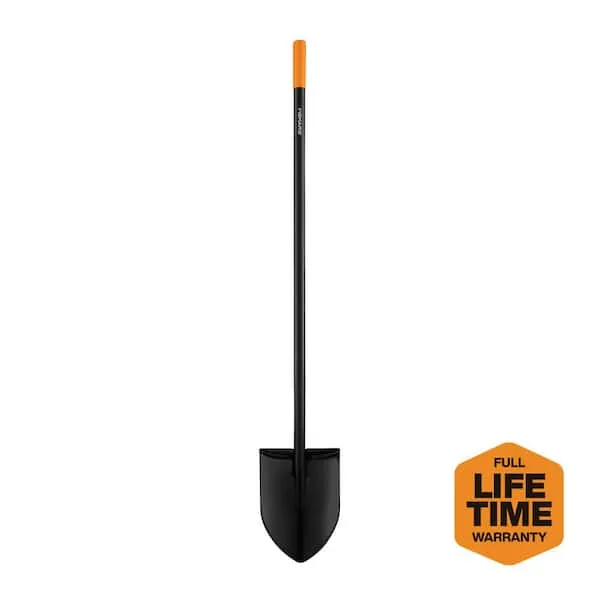 Fiskars 57.5 in. Steel Digging Shovel Steel Handle