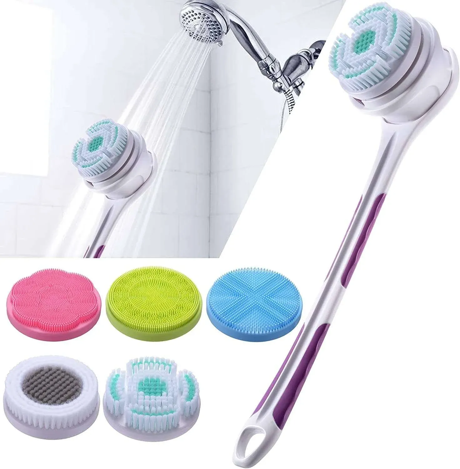 ELECTRIC BODY BRUSH Exfoliating Spin Scrubber Rechargeable Shower Bath SOULBAY