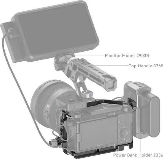 SmallRig ZV E1 Camera Cage Kit with Silicone Grip + Cable Clamp for Sony -4257