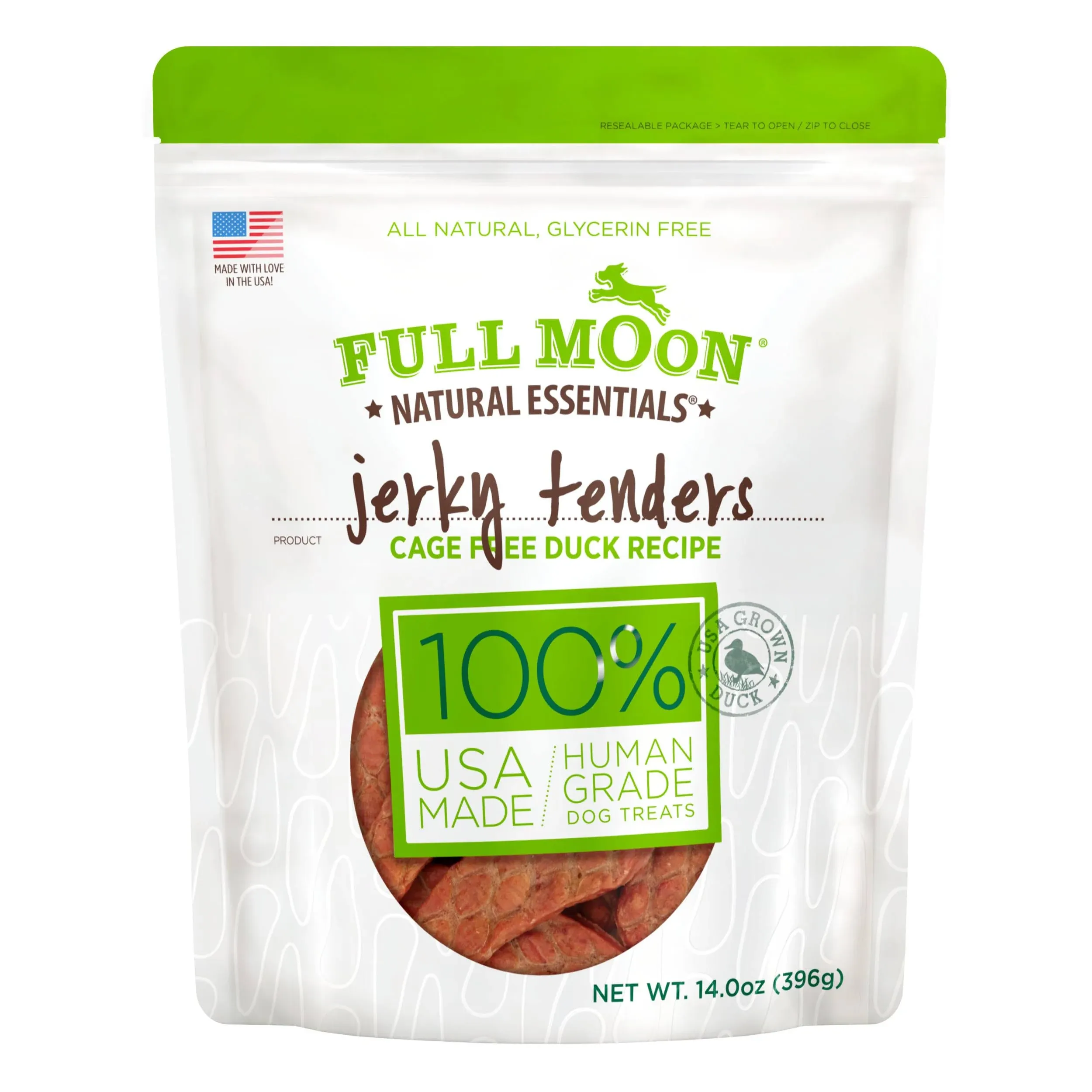 Full Moon Essentials Duck Jerky Tenders Dog Treats, 14 oz.