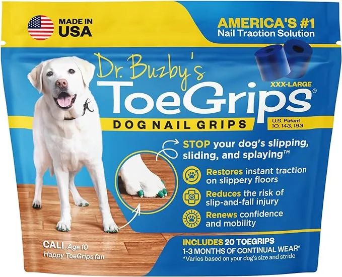 Dog Toenail Grips | Dr. Buzby’s ToeGrips for Dogs S (Red)