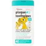 New Petkin Fresh Mint Plaque Toothwipes, 40 Count 5” X 5” Wipes For Dogs &amp; Cats