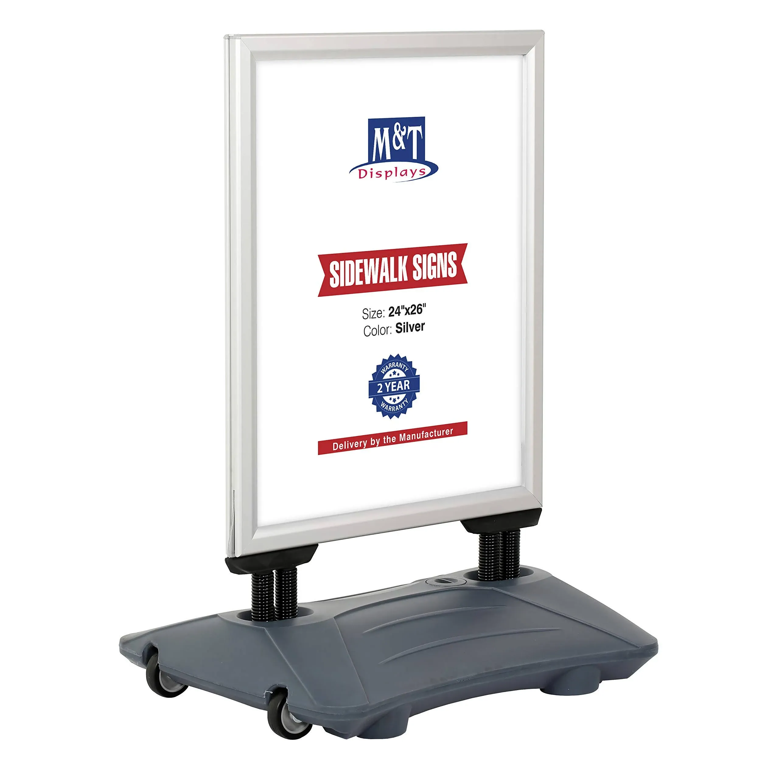 M&T Displays WindPro Weather Resistant Outdoor Curb Sidewalk Sign Holder