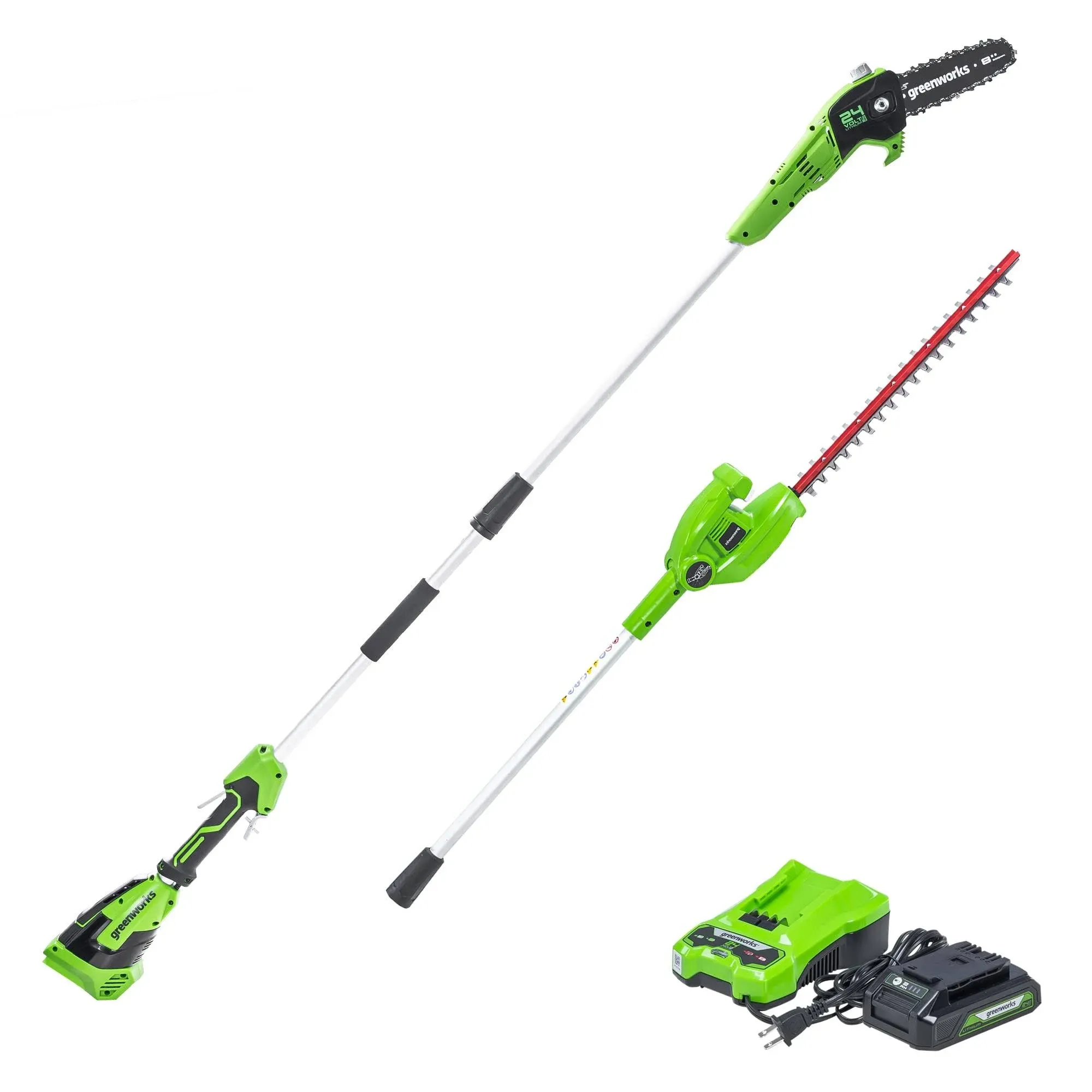 Greenworks 24V 8" Cordless Polesaw + 20" Pole 2.0Ah - Scratch & Dent