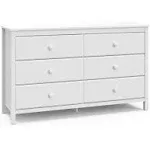 Alpine 6 Drawer Double Dresser Storkcraft