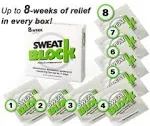 SweatBlock Clinical Strength DRIBOOST Antiperspirant Wipes Unscented,10 ct.