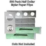 Guardhouse 2x2 Staple Paper Coin Holder for Half Dollar 500 PK