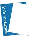 Sticker Paper, 500 Sheets, White Matte, 8.5 x 11 Full Sheet Label, Inkjet or Laser Printer, Online Labels