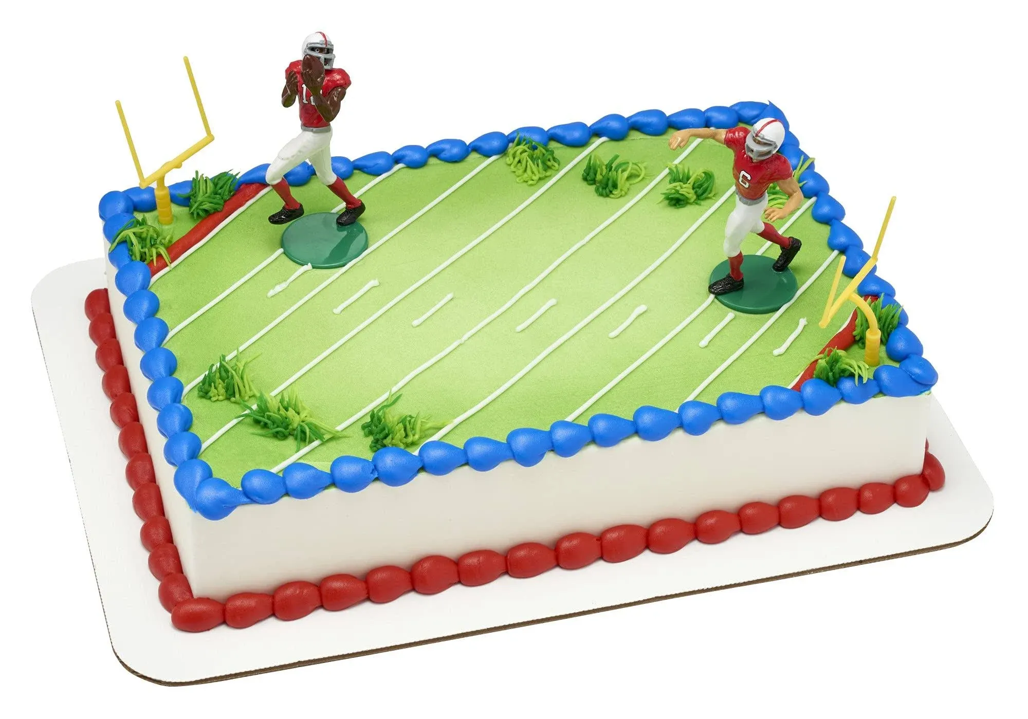 New Decopac Cake Toppers Set Touchdown American Football Players Figures &amp; Goals