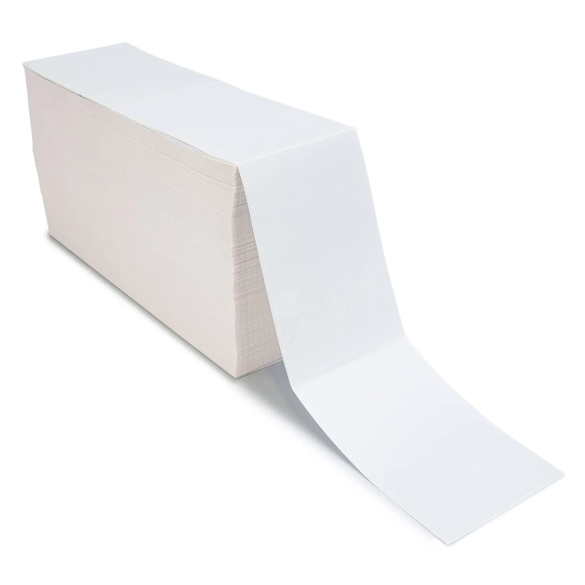 L  2500 Labels Fanfold 4&#034; X 6&#034; Direct Thermal Labels, with Perforated Line for T