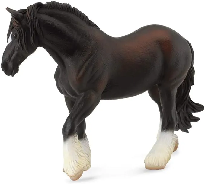 CollectA Shire Horse Mare, Black, 6.7"L x 4.8"H