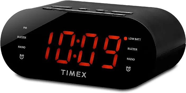 Timex AM-FM Dual Alarm Clock Radio with Digital Tuning (Gunmetal Gray)