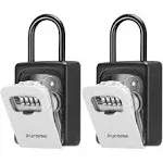 Puroma Key Lock Box Waterproof Combination Lockbox Portable Resettable Wall Moun