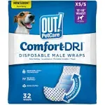 Out! Disposable male Dog Diapers | Absorbent Wraps with Leak 32 Count