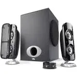 Cyber Acoustics CA-3810 2.1 Channel Computer Speakers with Separate Pod Control - Black