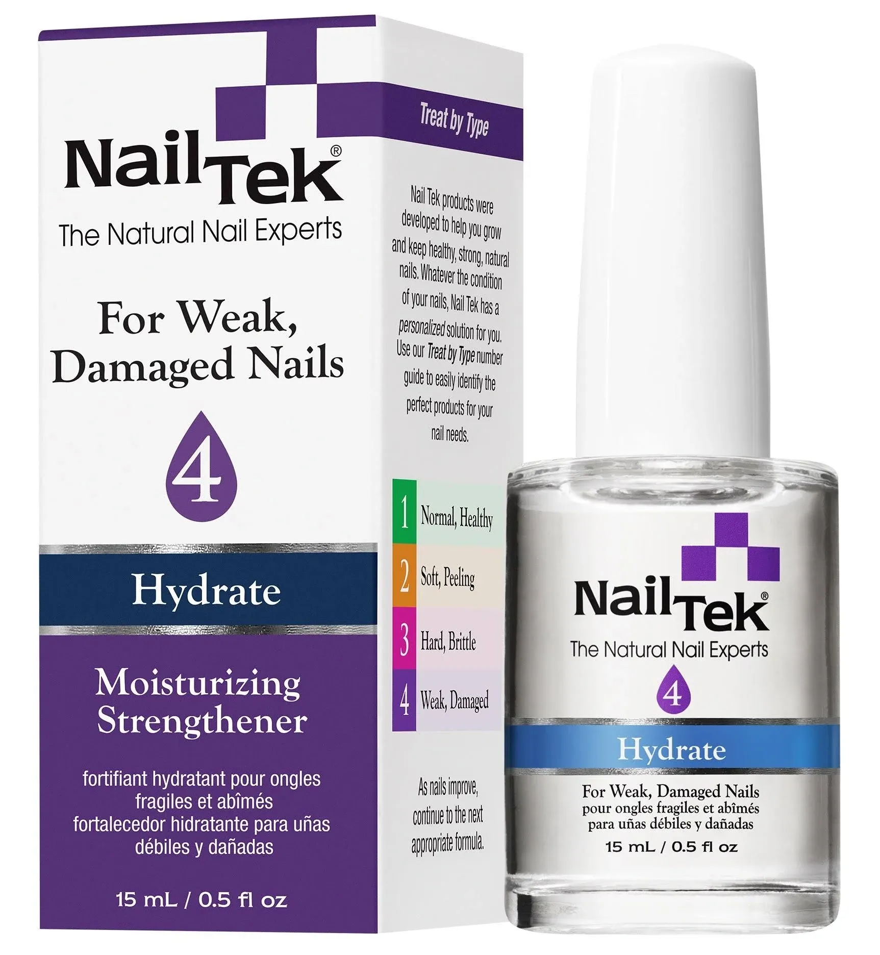 Nail Tek - Hydrate 4 - Moisturizing Strengthener 0.5 oz