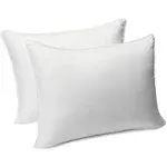 Amazon Basics Down Alternative Pillows for Stomach and Back Sleepers, Soft Density, Standard, Pack of 2, White, 26 in L x 20 in W