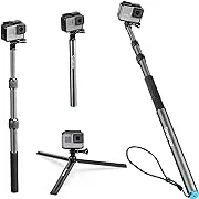 Smatree Carbon Fiber Selfie Stick with Tripod Extension Monopod Compatible with